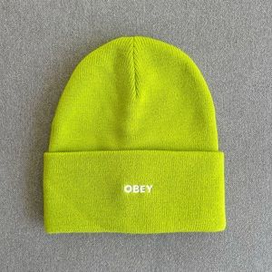Obey Lime Beanie